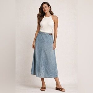 Ralph Lauren Light Blue A-Line Skirt